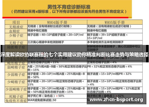 深度解读欧协联赛程的七个实用建议助你精准判断比赛走势与策略选择